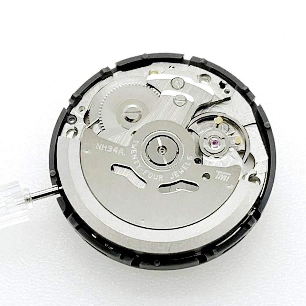 GMT NH34a NH34 Movement High Accuracy Mechanical Automatic Movt Black Gold Day Date Mechanical Wristwatches Watch Wrist For Men